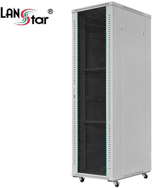 랜스타 허브랙 아이보리 42U 2000x800x600 통신랙 LS-2000H, 1개