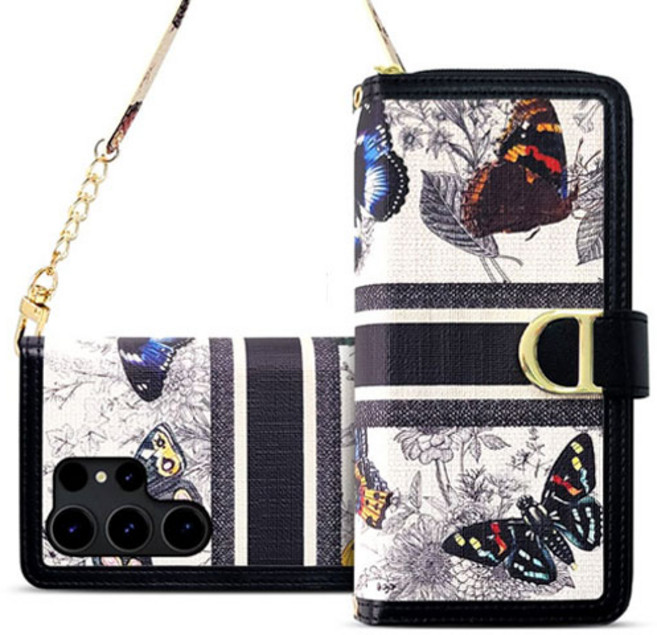 갤럭시 A16 A165 햅번 지퍼 지갑 다이어리 휴대폰 케이스 체인스트랩 포함