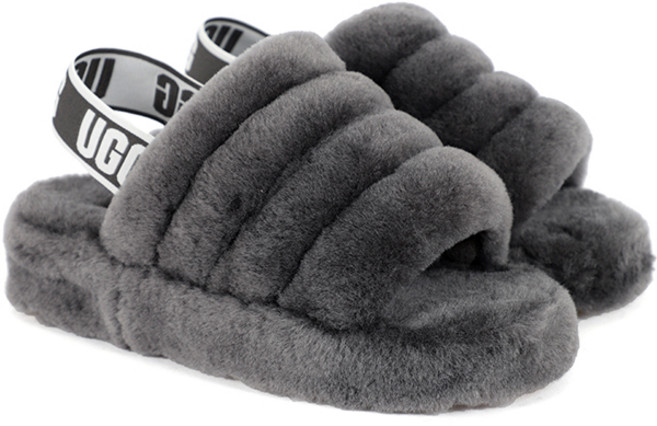 어그 UGG 여성 플러프 예 슬라이드 (1095119-CHRC)