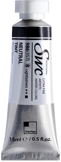 신한 전문가 수채화물감 (SWC) 15ml 낱색 B (색상선택), B_986 Neutral Tint
