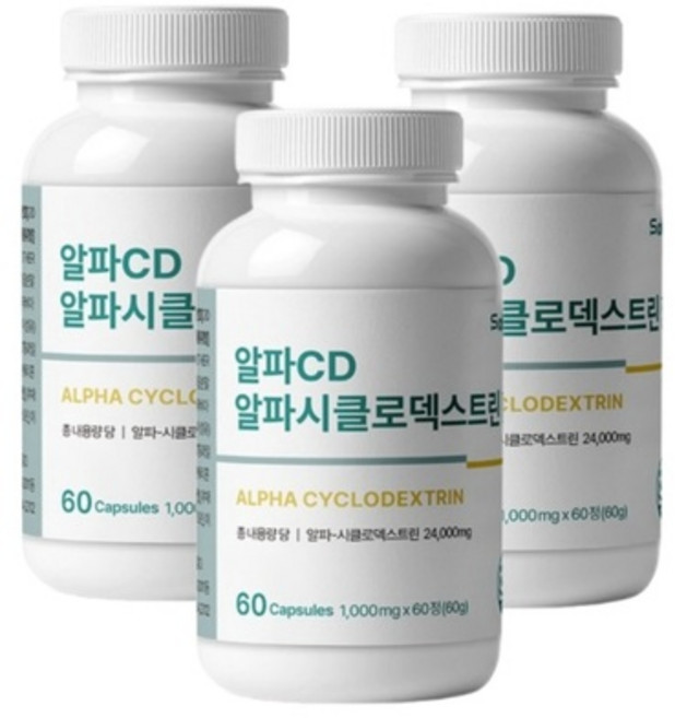 알파CD 효능 알파시클로 덱스트린 제로핏 파우더 알약, 3개, 60g