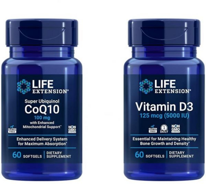 비타민D 미토콘드리아 력 비타민 D3 125mcg(5000U) 강화 수명 연장 슈퍼 유비퀴놀 CoQ10, 비타민D 미토콘드리아 력 비타민 D3 125mcg(50, 1개