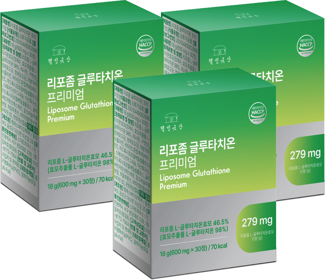 웰빙곳간 리포좀 글루타치온 프리미엄 600mg, 3개, 30정