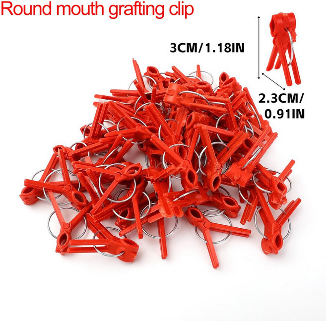식물 지지 클립 원형 가정 접목 입형 오이용 채소 정원 용품 추락 방지 토마토, nd mouth, 100PCS