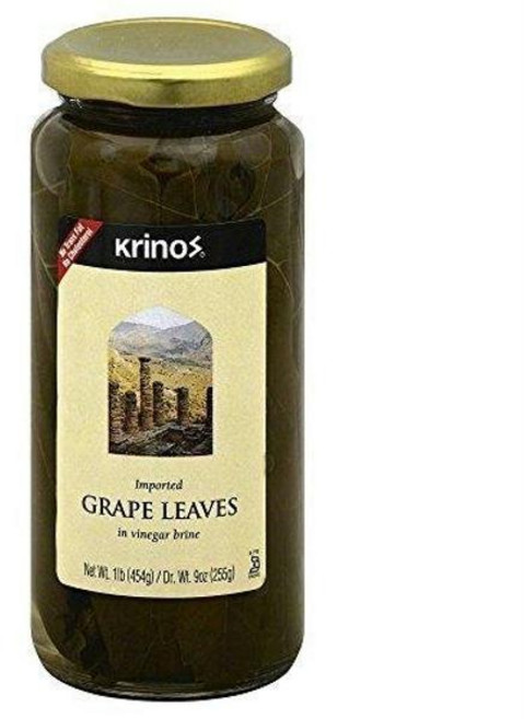 Krinos 수입산 포도잎을 식초 소금물에 절인 것, 1개, 255g