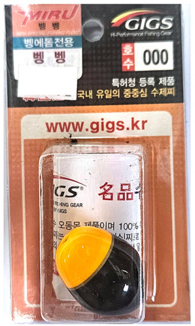 긱스 미루 벵벵 소형벵에돔 전용찌 000호, 1개, 혼합색상