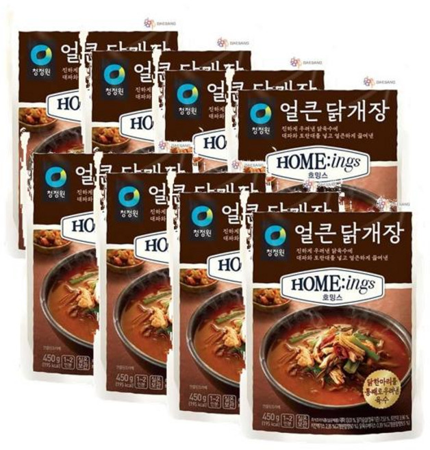 대상 청정원 호밍스 얼큰 닭개장, 450g, 8개