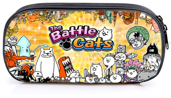 냥코대전쟁 굿즈 배틀 냥코 게임 연필 가방 메이크업 박스 학생 대용량 케이스 문구 펜 학용품, 21.21