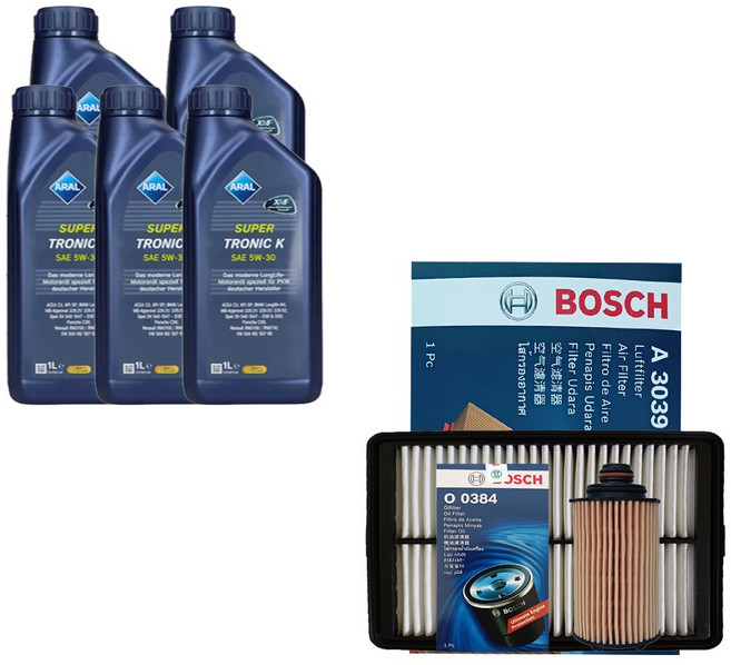 토레스 1.5 가솔린 터보 아랄 수퍼트로닉 K 5W30 5L 엔진오일 필터 세트 0384-3039, 1개