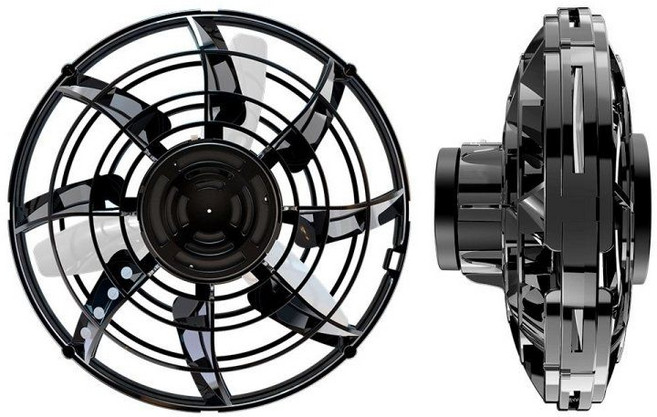 플라잉스피너 피젯 드론 비행 리턴 충전 부메랑, 블랙, 1개