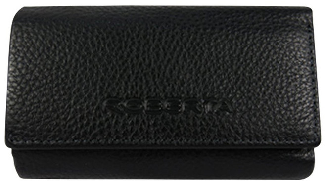 ROBERTA 諾貝達 荔枝紋皮革鑰匙包 附零錢袋與鈔票夾層