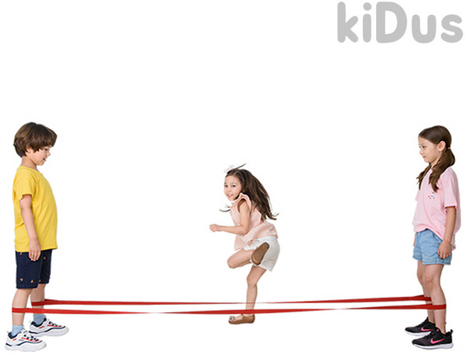 키더스 점프밴드 2개 1세트 유아체육교구 뉴스포츠 티니클링 스텝놀이, 블루