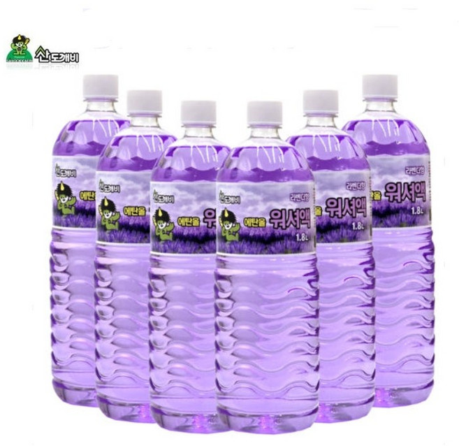 산도깨비 에탄올 워셔액 라벤더향 1.8L, 6개
