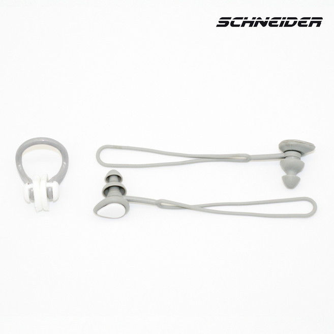 슈나이더 실리콘 코드 귀마개+코마개 세트 SN3-XC02, 그레이, 1개