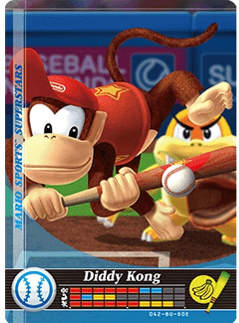 닌텐도 마리오 스포츠 슈퍼스타 아미보 카드 스위치 Wii U 3DS용 야구 디디콩, 닌텐도 마리오 스포츠 슈퍼스타 아미보 카드 스위치 Wi