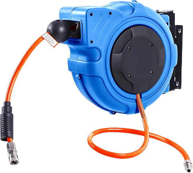 kroshine 자동 에어릴 에어호스 릴 벽걸이 8mm x 10m, 1개