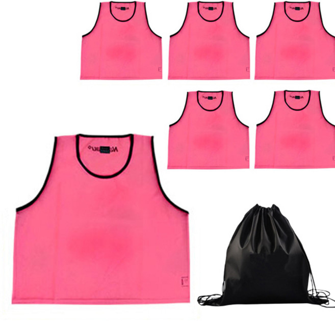 낫소 성인용 축구 풋살 농구 배구 스포츠 팀조끼 6개입 투센파우치