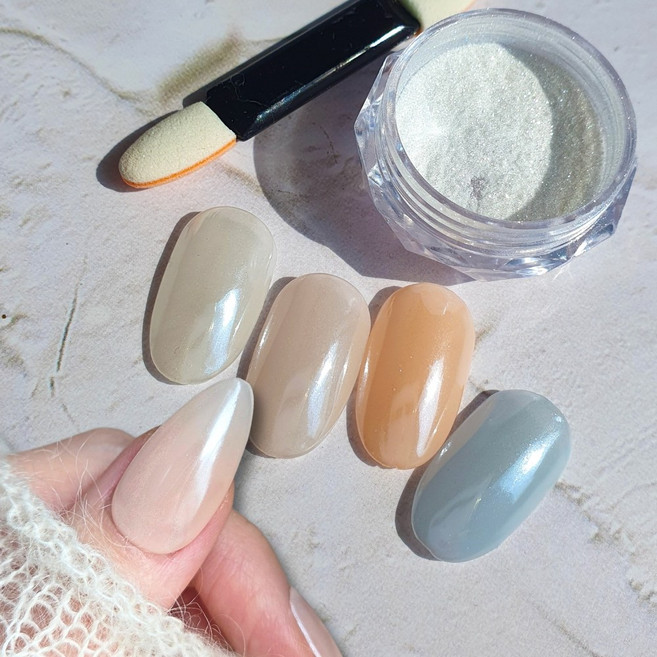 위치비 물빛 물광 투명 미러 파우더, 1개, 화이트