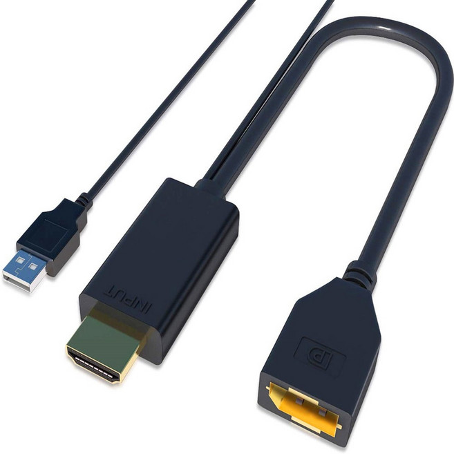 轉接器 4K高畫質 公轉母 顯示器線 即插即用, 1個, HDMI轉DP將HDTV設備轉DP螢幕C, HDMI轉DP將HDTV設備轉DP螢幕C