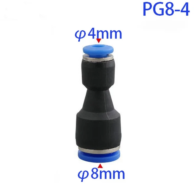 공압 피팅 플라스틱 커넥터 가스 연결 4MM 튜브 10MM 8MM 푸시 6MM 빠른 물 호스 공기 스트레이트, 07 PG 8-4mm, PG 8 4mm