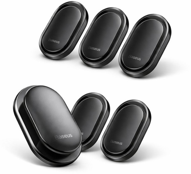 차량용 자석 후크 다용도 고리 걸이 케이블정리 가방걸이 4개입 블랙, 4개