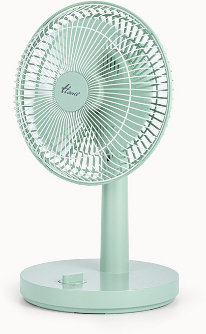 한일 미니 탁상용 선풍기 자동회전 강약조절 사무실 공부방 화장할때, 민트