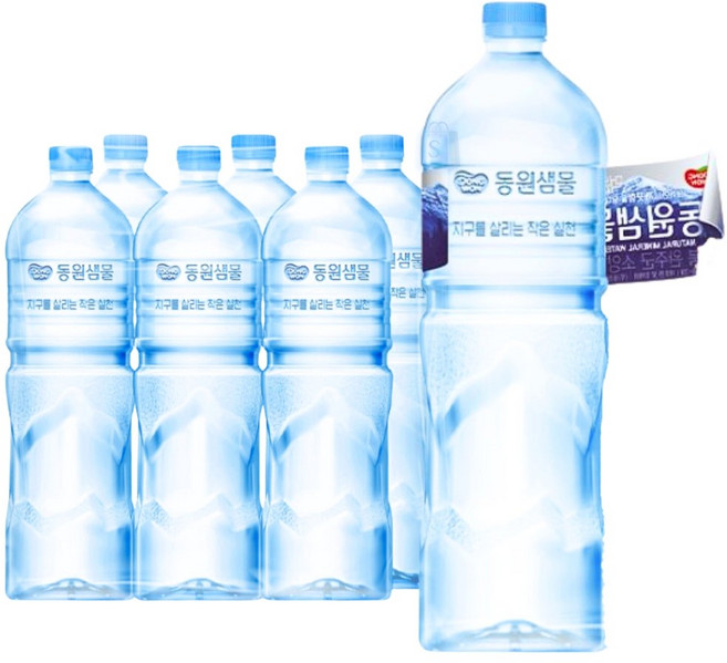 동원 샘물 무라벨, 6개, 2L