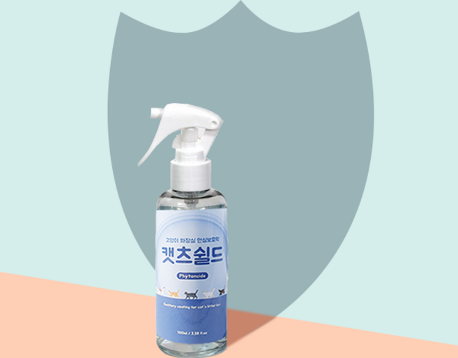 캣츠쉴드 피톤치드 고양이모래떡짐+스크래치 방지, 1개, 100ml