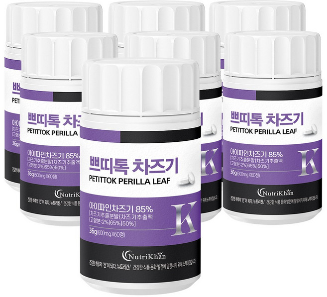 루테올린 국내산 차즈기 차조기 자소엽 추출물 60정, 7개