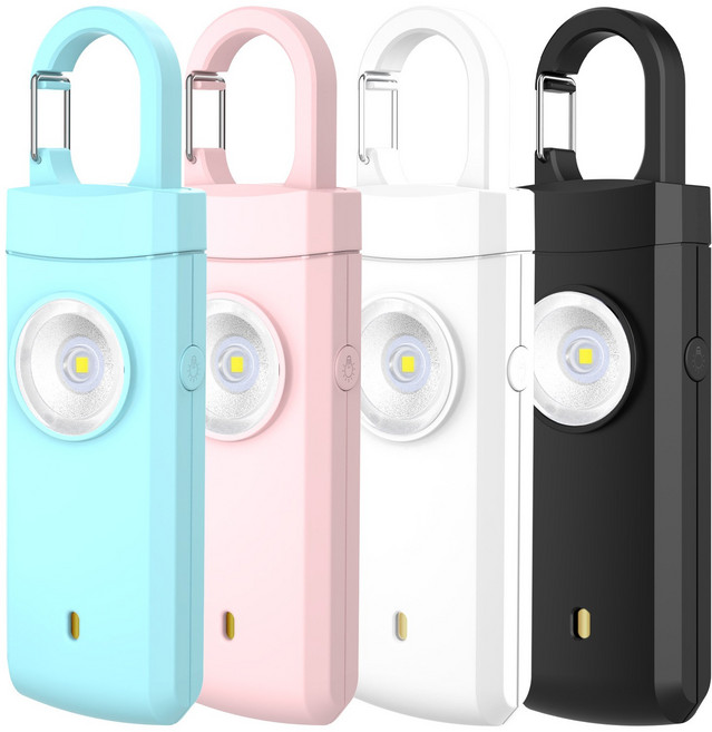 휴대용 호신용 경보기 LED 라이트, 1개, 민트