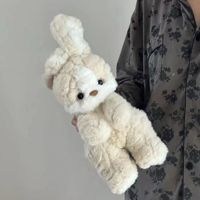 可愛晚安兔子毛絨玩具公仔玩偶, 1個, 裸款 阿貝貝ins小兔子32.88厘米含耳朵