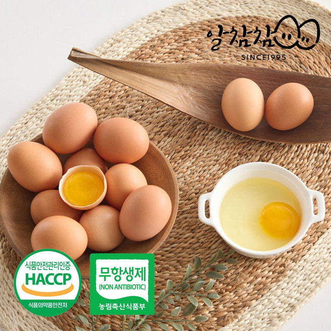 알참참 HACCP 무항생제 특란 신선한 계란 생란, 1개, 30구
