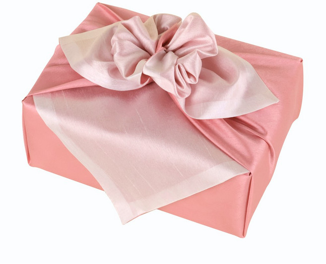 정담은보자기 실크 겹 보자기 90 x 90cm 예단 명절 답례품 선물포장, 1장, NO.207[인디핑크/백아이보리]