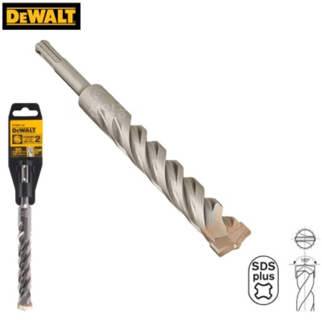 디월트 SDS PLUS 2날 해머드릴비트 20mm 200mm DT9597