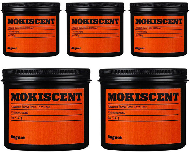 버그넷 계피방향제 모키센트, 140g, 5개, 시나몬