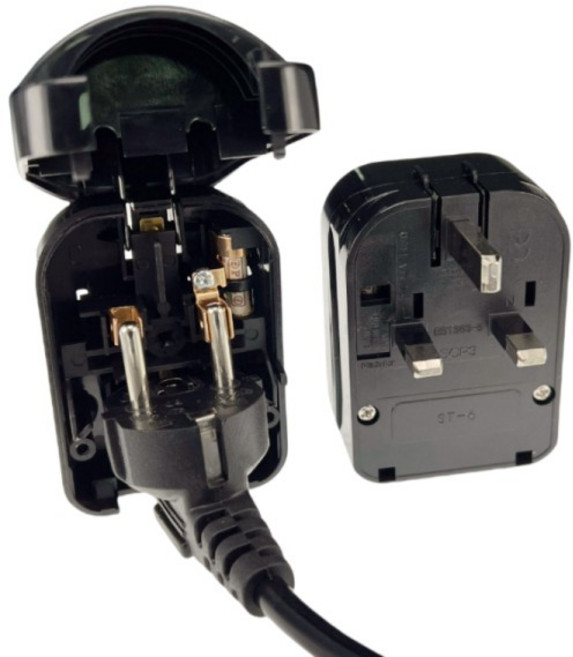 변환 플러그 한국범용 13A 250V HK 싱가포르 말레이시아 영국 전원 코드 온라인 케이블 변환기 커넥터 EU-U, 02 Black, 01 UK, 1개, 02 Black