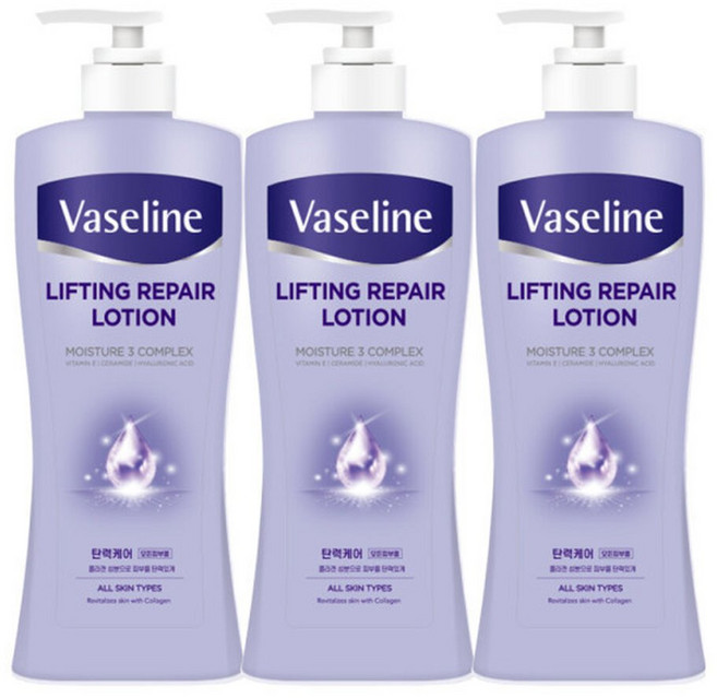 바세린 리프팅 리페어 로션 450ml x3개 탄력케어, 1개