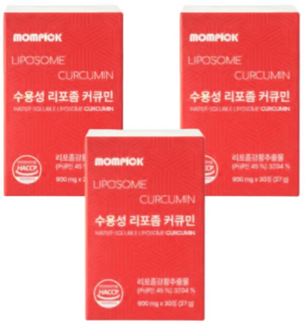 커큐민 영양제 강황 커큐민 강황 수용성 리포좀 커큐민, 3세트, 30회분