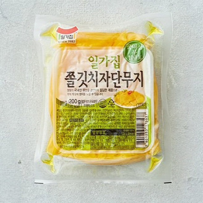 일가집 쫄깃치자단무지, 200g, 3개