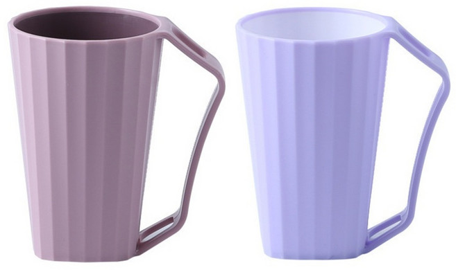 코렌트 칫솔꽂이 거꾸로 양치컵, 1세트, 진핑크+퍼플