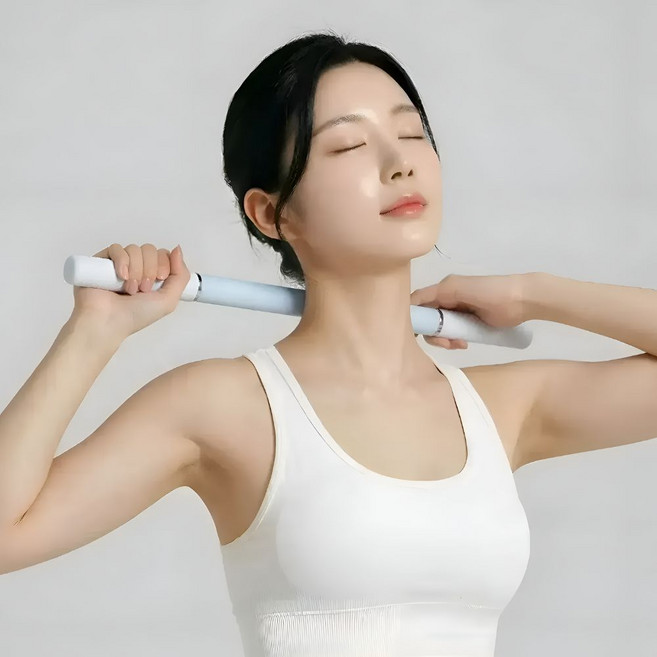 런룩스 마사지스틱 승모근 종아리 시원한 마사지롤러, 라이트블루, 1개