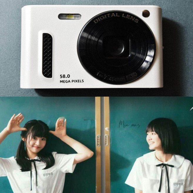 CHUZHAO 롤라이플렉스 인스턴트 y2k 카메라 클래식 레트로 복각 CCD 디지털 가지2, 1. White