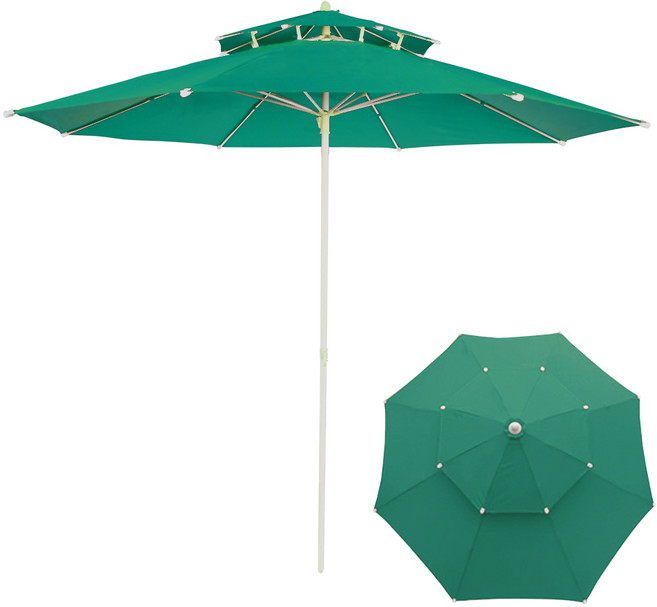 연필트리 특대형 이층 파라솔, 그린