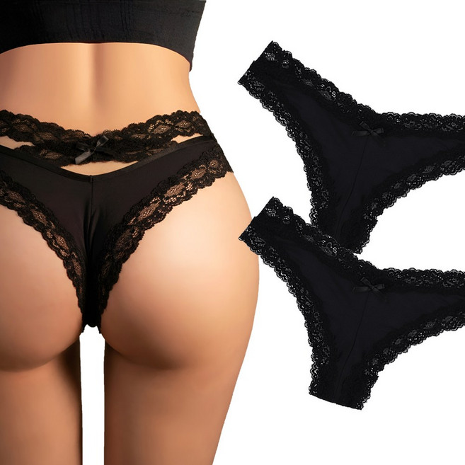 모노소울 1+1 엘레강스 레이스 힙스터 티팬티 섹시 스판 T팬티