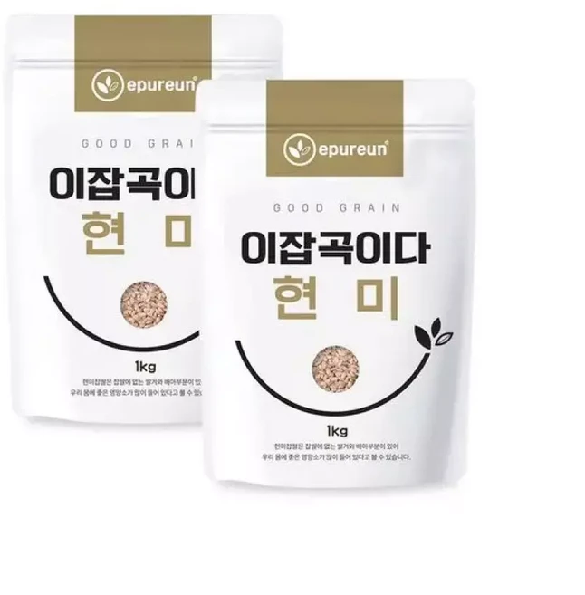 국산 현미 1kg x 2봉, 1개