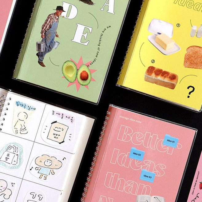 6분할 스토리 보드 만화 콘티 스프링 아이디어 노트, 옐로우