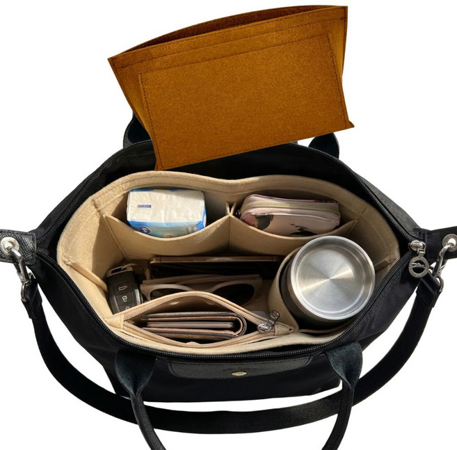 키쉬홈 프리미엄 롱샴 호환 백인백 가방 정리 수납 파우치