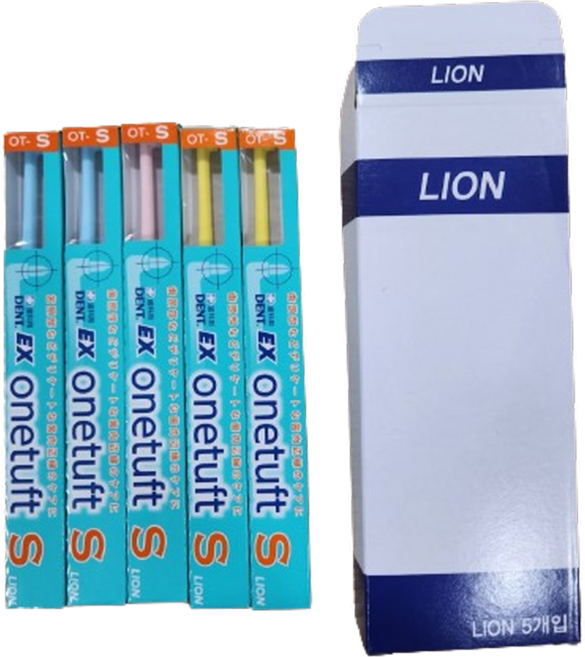 원터프트 S 마무리칫솔 라이온 첨단칫솔, 1개, 5개입