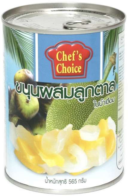 태국통조림 쉐프초이스 잭플룻 잭후르츠 앤 토디팜 롱간 니파팜 리치 람부탄 니파팜 토디팜 인 시럽 1통565G, 1개, 565g