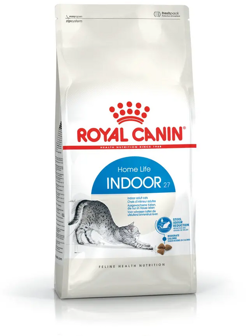 ROYAL CANIN 室內成貓飼料 27 減少糞便異味, 4kg, 1個, 法國皇家 皇家 室內成貓IN27 4KG